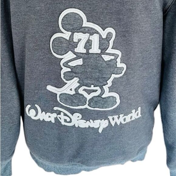 Disney Parks Walt Disney World 71 gray Sherpa lined hoodie size L. - Picture 5 of 9
